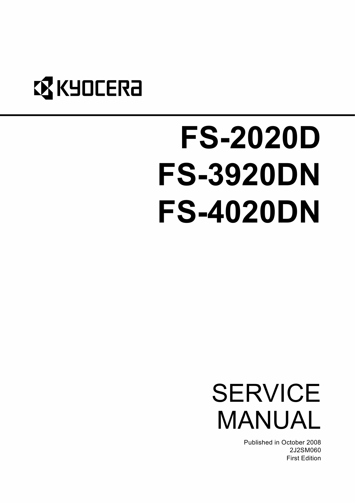 KYOCERA LaserPrinter FS-2020D 3920DN 4020DN Parts and Service Manual-1